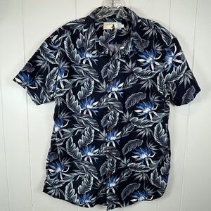 High Surf Hawaiian Shirt Short Sleeve EUC sz Large 100% Cotton Vacation Cruise